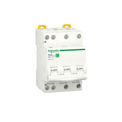 XP 10A 3PH+N courbe C peignable Disjoncteur à vis Tétrapolaire SCHR9PFC710 Schneider Electric Tableau électrique