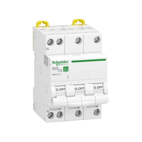 XP 16A 3PH+N courbe C peignable Disjoncteur à vis Tétrapolaire SCHR9PFC716 Schneider Electric Tableau électrique