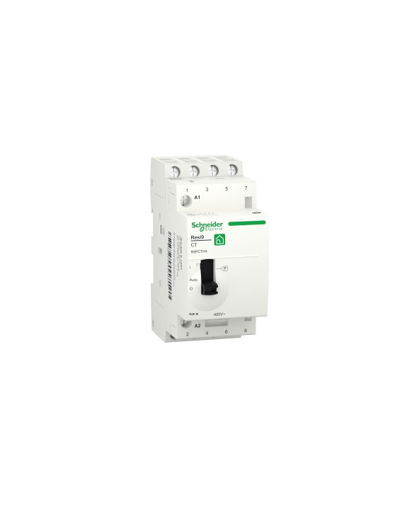 Commande manuelle 4NO 25A Resi9 contacteur heures creuses SCHR9PCTH4 Schneider Electric Tableau électrique