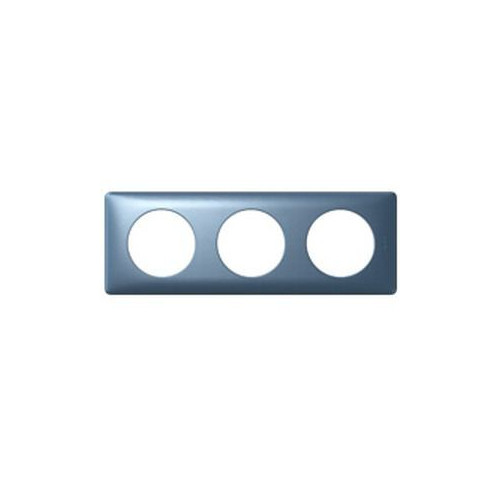 Legrand Plaque Céliane 3 postes Bleu Gris Anodisé LEG068953  Destockage