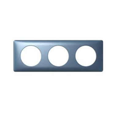 Legrand Plaque Céliane 3 postes Bleu Gris Anodisé LEG068953  Destockage