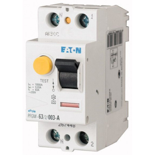 Interrupteur différentiel PFGM, 2P, 63A 30mA type AC KLO0000264286  Interrupteur différentiel