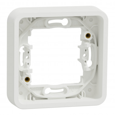Mureva Styl Cadre 1 poste encastré IP55 Blanc SCHMUR39107  Interrupteur et prise étanche