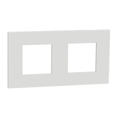 Unica Déco Blanc plaque de finition 2 postes SCHNU600418  Plaque de finition Unica