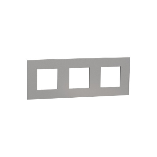 Unica Déco Alu plaque de finition 3 postes SCHNU600630  Prises et interrupteurs