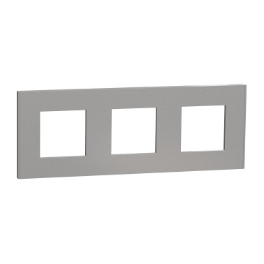 Unica Déco Alu plaque de finition 3 postes SCHNU600630  Prises et interrupteurs