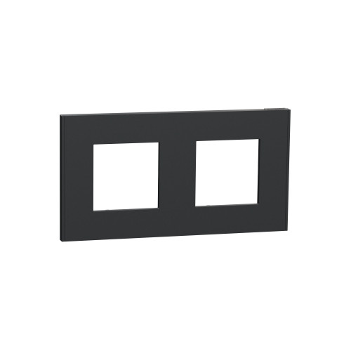 Unica Déco Anthracite plaque de finition 2 postes SCHNU600454  Prises et interrupteurs