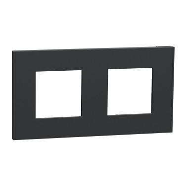 Unica Déco Anthracite plaque de finition 2 postes SCHNU600454  Prises et interrupteurs