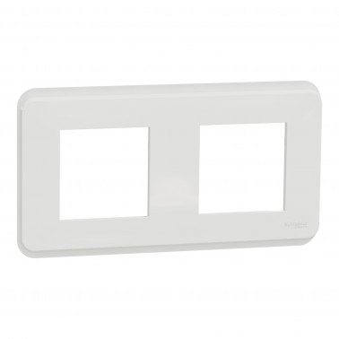 Unica Pro Blanc plaque de finition 2 postes SCHNU400418  Plaque de finition Unica