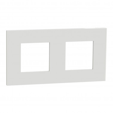 Unica Déco Blanc plaque de finition 2 postes SCHNU600418  Plaque de finition Unica