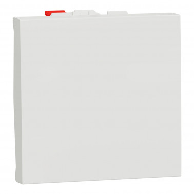 Unica Blanc Bouton-poussoir NO 10A 2 modules SCHNU320618F  Mécanisme Unica