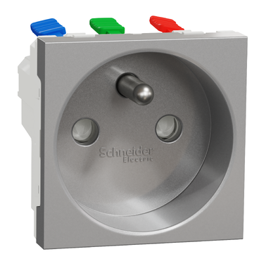 Unica Alu Prise 2P+T FR 90° SCHNU305930  Mécanisme Unica