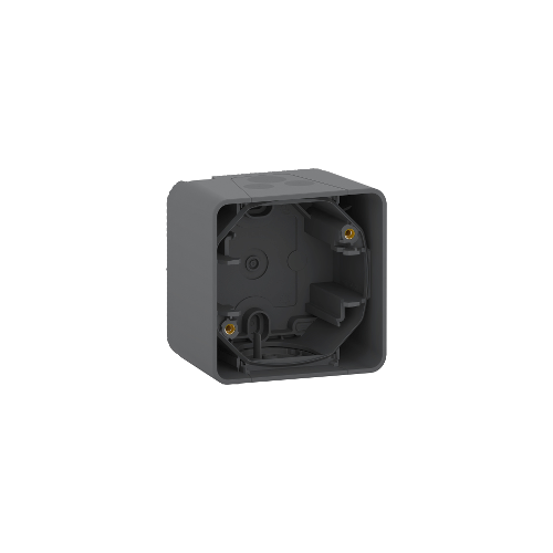 Mureva Styl - Boîte 1 poste - saillie - IP55 - IK08 - gris SCHMUR37911  Interrupteur et prise étanche