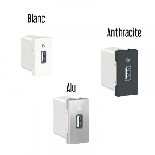Unica - chargeur USB - 5Vcc - 1A - 1 module - Blanc - mécanisme seul SCHNU342818  Mécanisme Unica