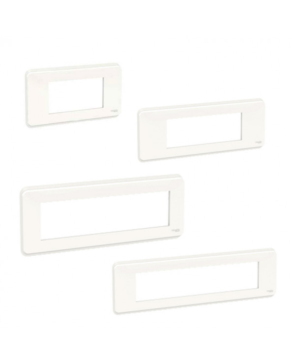 Unica Pro plaque 4 modules Blanc SCHNU411418  Prises et interrupteurs