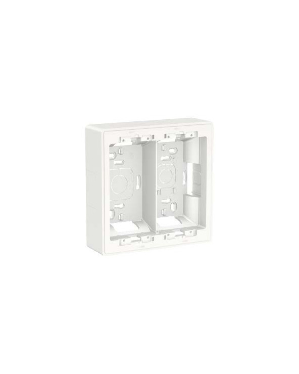 Unica boîte de concentration saillie 2 colonnes de 4 modules Blanc SCHNU822418  Prises et interrupteurs