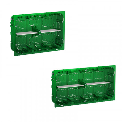 Unica - boîte de concentration encastrée - 2 rangées de 8 mod - à compléter SCHNU8718  Accessoires Unica
