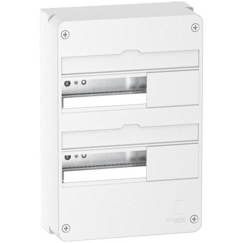 Resi9 - Coffret en saillie Blanc (RAL 9003)- 2 rangées de 13 modules SCHR9H13402  Coffret électrique et distribution