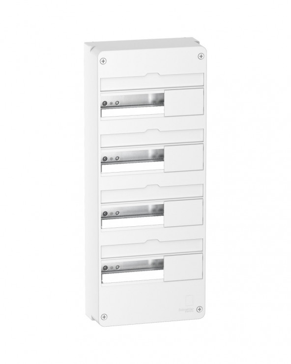 Resi9 - Coffret en saillie Blanc (RAL 9003)- 4 rangées de 13 modules SCHR9H13404  Coffret électrique et distribution