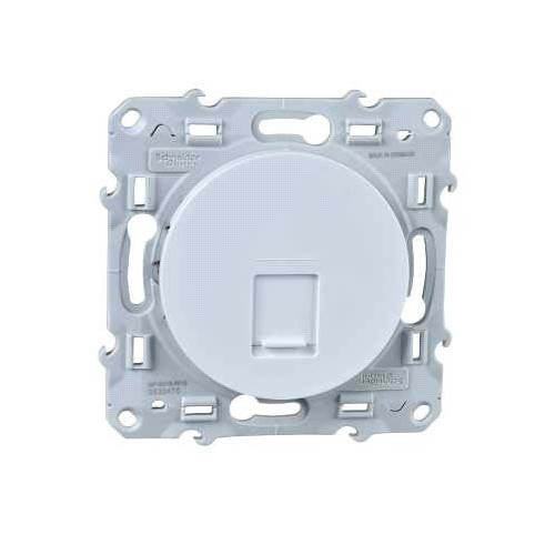 Odace - prise RJ45 cat.6 UTP - grade 1 à 2 (tél. + informatique) - à vis - blanc SCHS520475  Mécanisme Odace